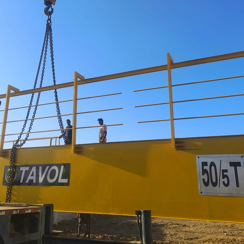 Tavol Brand Heavy Duty Double Girder Gantry Cranes with Open Winch SWL Upto 200 Tons Suitable in Busy And Heavy Working Conditions