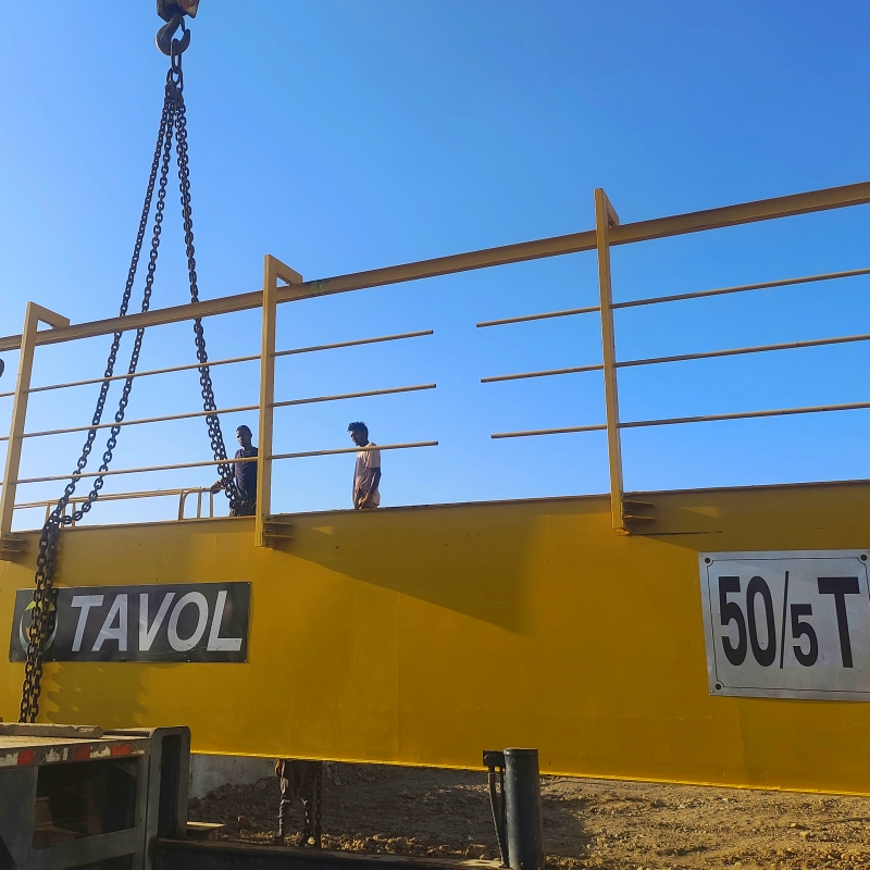 Tavol Brand Heavy Duty Double Girder Gantry Cranes with Open Winch SWL Upto 200 Tons Suitable in Busy And Heavy Working Conditions