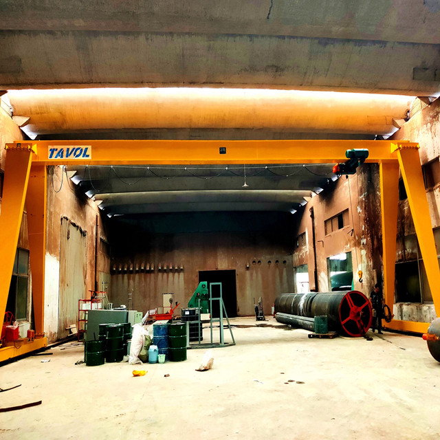 Tavol Brand MH Model Single Girder Overhead Gantry Crane with Low Room Lifting Hoist for Low Room Working Conditions
