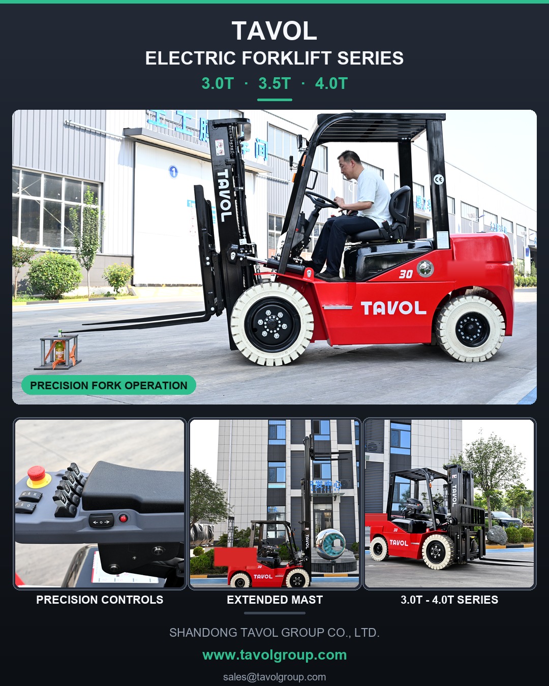 Tavol 3.0-4.0T Electric Forklift Series