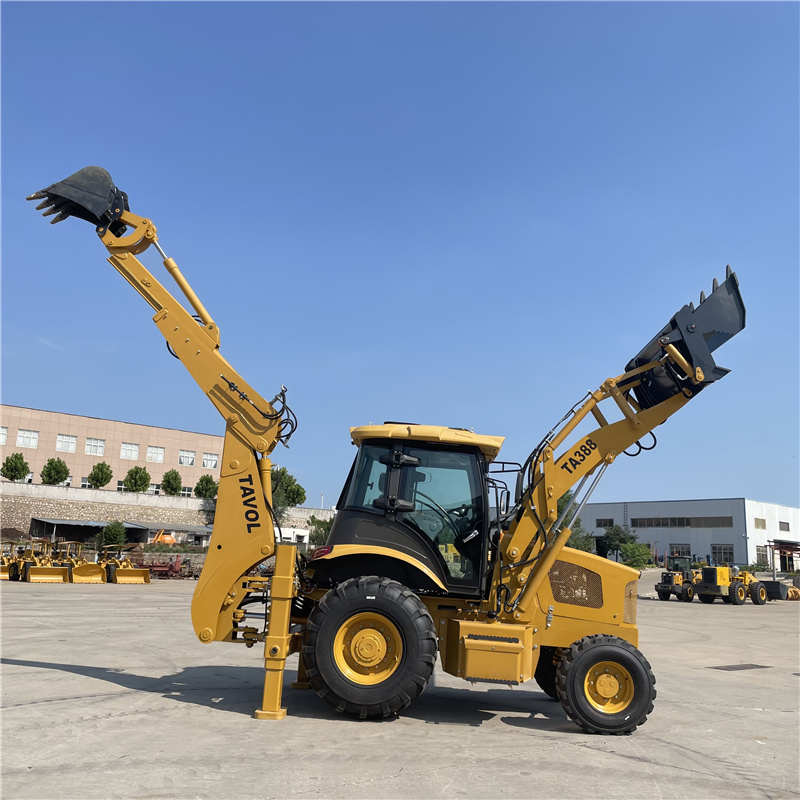 China Brand CE Certification 4 wheel drive 2.5 ton Loader Backhoe Excavator with Joystick and Hammer