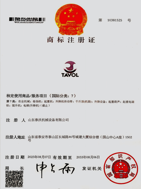 National Brand certificate