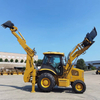 Heavy-duty multi functional backhoe loader with 4WD 4 Wheel Steering and joystick control with CE