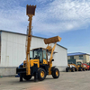 China factory direct sales 1500kg 1800kg 1.8 ton front and backhoe loader mini digger trctor loader.