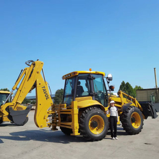 Crab steer mode 4-wheel steer 2.5 ton 388H ROPS with A/C small backhoe loader with competitive price.
