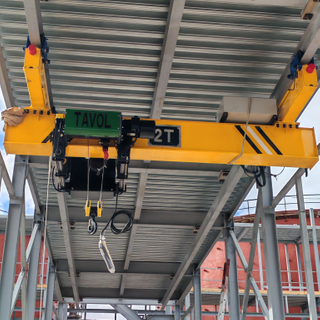 Tavol Brand Underhang Running Electric Overhead Cranes with Euro Design Wire Rope Hoist